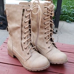 New Mid Calf Combat Boots